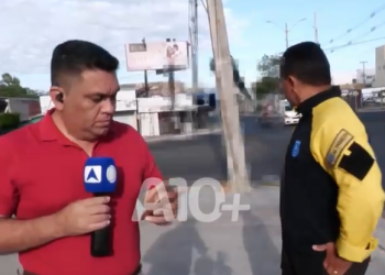 Veja o momento do acidente flagrado por equipe da TV Antena 10 em Teresina
