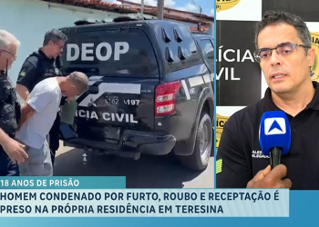Condenado a mais de 18 anos por estelionato, furto e receptação é preso em casa, em Teresina; delegado dá detalhes