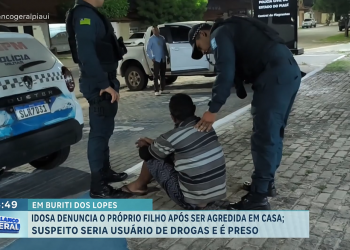 Homem é preso pela polícia após agredir a própria mãe no litoral do Piauí