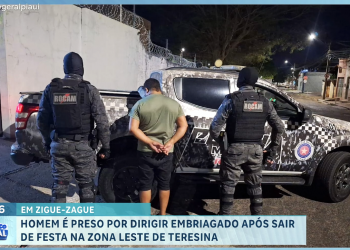 Motorista embriagado é preso após ser flagrado dirigindo em zigue-zague em Teresina