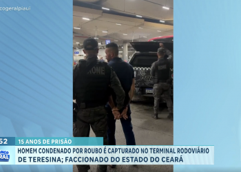 Faccionado condenado a 15 anos é preso em terminal de Teresina ao tentar embarcar para Fortaleza