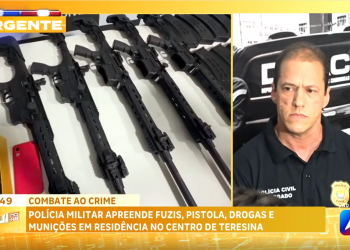 Delegado dá detalhes sobre operação que apreendeu fuzis e drogas em casa usada como “cofre” do PCC em Teresina
