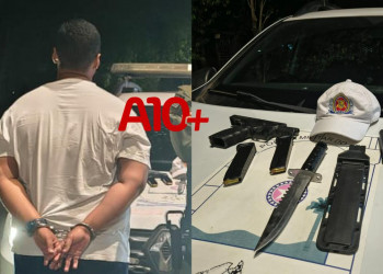 Homem é preso com arma de fogo após tentar fugir de blitz e subornar policiais na zona Sul de Teresina