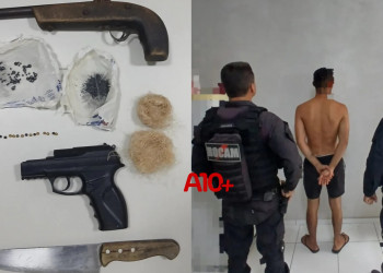 Homem é preso por invadir casa, agredir e ameaçar ex com arma de fogo no interior do Piauí