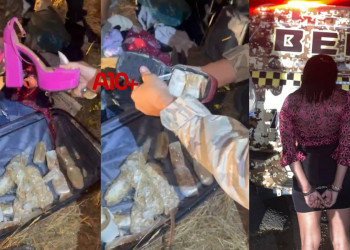 Jovem amazonense presa com 10kg de crack em ônibus no Piauí teria recebido R$ 3 mil; droga estava escondida em calçados