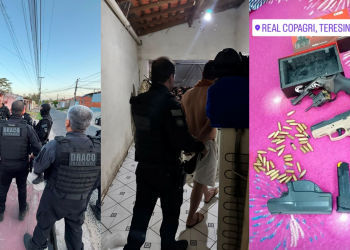 DRACO deflagra operação e prende membros de facção que ostentavam armas nas redes sociais em Teresina e Altos