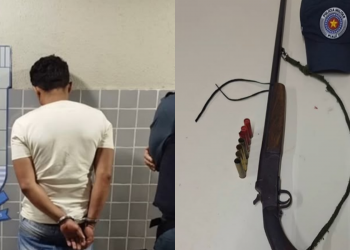 Homem é preso após ameaçar mulher com espingarda e atirar na porta de casa no interior do Piauí