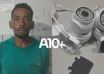 Homem é preso pela PM após invadir obra e furtar câmeras de segurança em Teresina