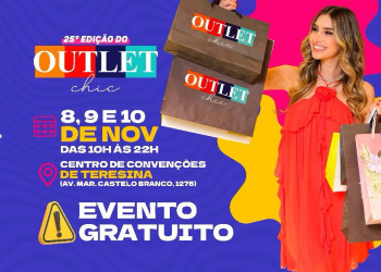 Outlet Chic reúne mais de 100 lojas com descontos de até 80% em Teresina