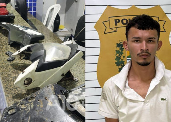 PM prende suspeito de vários roubos de motocicletas e desarticula ponto de desmanche no litoral do Piauí