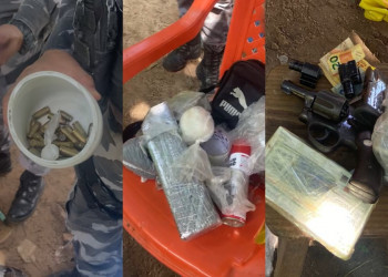 Rone desarticula ‘escritório do crime’ e apreende arma, munições e drogas na zona Sul de Teresina