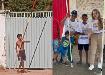 Município de menino que viralizou saltando com vara no Piauí recebe equipamentos para o esporte