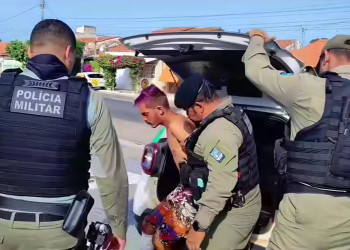 Suspeito de ameaçar mãe e irmã é baleado na perna após resistir à prisão e arremessar pedras contra policiais no Piauí