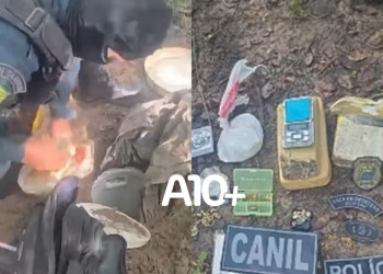 Polícia apreende droga enterrada em sítio durante cumprimento de mandado no interior do Piauí