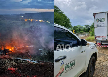 Semarh avalia danos ambientais após acidente com caminhão que carregava Álcool Anidro no Piauí; motorista morreu