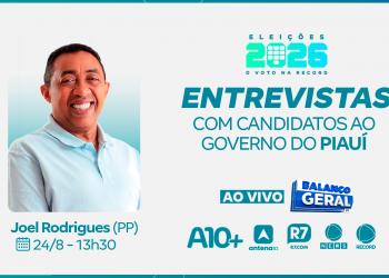 Confira como foi a entrevista de Joel Rodrigues (PP), candidato ao Governo do Piauí, na TV Antena 10
