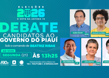TV Antena 10 RECORD promove debate com candidatos ao Governo do Piauí na segunda-feira (21), às 13h25