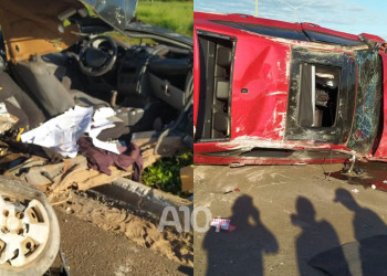 Casal e criança morrem após colisão entre carros na BR-226, em Timon, Maranhão