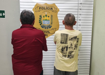 Idoso é preso suspeito de tentar matar mãe com barra de ferro e seu filho a facada no Piauí