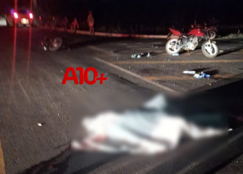 Colisão frontal entre motocicletas deixa um morto e dois feridos no interior do Piauí
