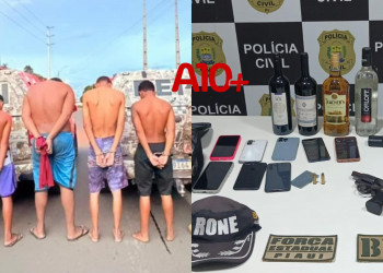 Adolescentes são apreendidos após invadirem residência, amarrarem vítimas e fazerem arrastão na zona Norte de Teresina