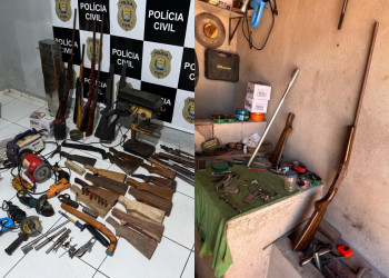 Polícia Civil desarticula fábrica caseira de armas no Norte do Piauí; suspeito foi preso