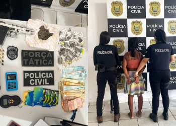 Polícia apreende grande quantidade de drogas, arma e prende mulher durante operação contra o tráfico em Bom Jesus