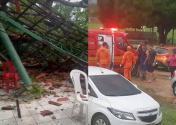 Após fortes ventos, árvore cai e destrói estrutura do CEFAP, em Teresina; há feridos