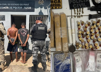 Polícia Civil desarticula boca de fumo, prende dois homens e apreende drogas, armas e munições no Piauí