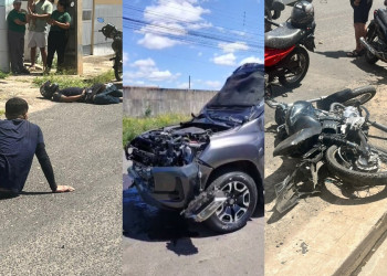 Motorista flagra assalto e atropela dupla em fuga com caminhonete na zona Norte de Teresina