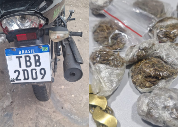Dupla é presa com drogas e motocicleta adulterada em estabelecimento na zona Sudeste de Teresina