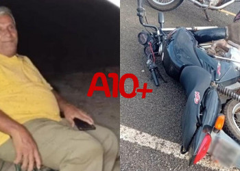 Idoso morre em acidente envolvendo carro e motocicleta no interior do Piauí