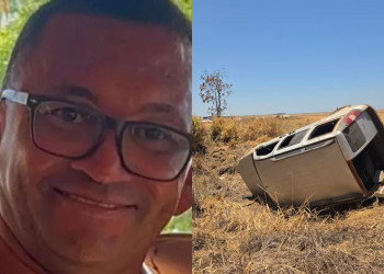 Motorista de transporte escolar morre após veículo com estudantes capotar no interior do Piauí