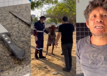 Homem é preso após ferir outro a facadas no litoral do Piauí; ação foi flagrada por delegado
