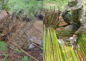 Polícia flagra armadilhas ilegais para captura de peixes durante a Piracema em União, Piauí