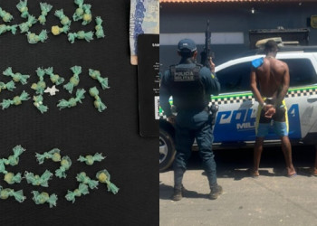 PM flagra dupla com 50 pedras de crack durante patrulhamento em cidade do Piauí