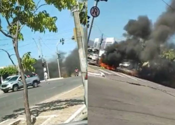 Manifestantes queimam pneus em frente à Saad Sul; mulher é detida