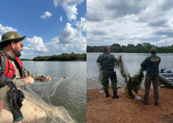 Cerca de dois mil metros de rede de pesca ilegal são apreendidos durante o 1º dia de operação Piracema no Piauí