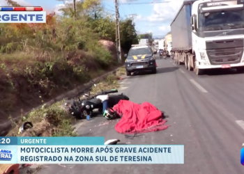 Passageiro de moto morre após ser atropelado por carreta nas proximidades da rodoviária de Teresina