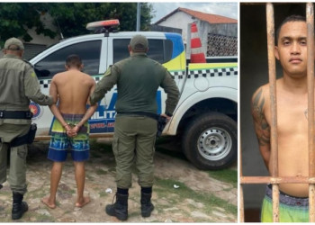 Foragido do sistema prisional tenta fugir da polícia, mas é preso pela polícia no interior do Piauí