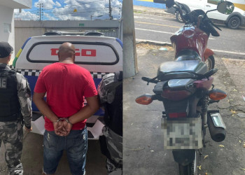 Homem é preso em flagrante tentando vender motocicleta roubada no Centro de Teresina