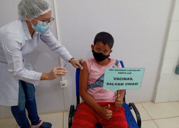 Em Teresina, 65% das crianças já  receberam a primeira dose da vacina contra a covid-19