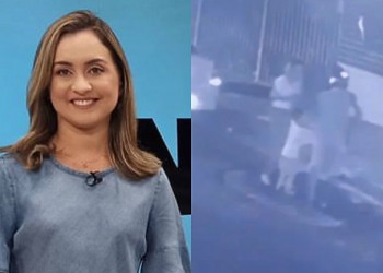 Vídeo mostra momento em que jornalista Aline Moreira é assaltada em Teresina
