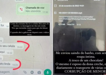 Mãe denuncia motorista de creche que pedia fotos dela nua à filha em troca de chocolate