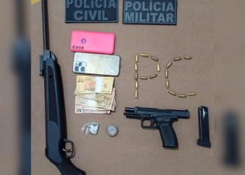 Polícia cumpre mandados e prende suspeito com armas, drogas e celulares roubados no Piauí