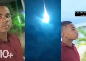 Jovem flagra exato momento da queda de meteoro no Piauí: “susto danado”; ASSISTA!