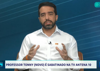 Processo seletivo para secretários, mais concursos, dobrar a GCM e criar polo tecnológico: veja como foi a sabatina de Tonny Kerley na TV Antena 10