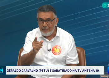 Tarifa zero para desempregados e revitalização do Centro de Teresina: veja como foi a sabatina de Geraldo Carvalho na TV Antena 10