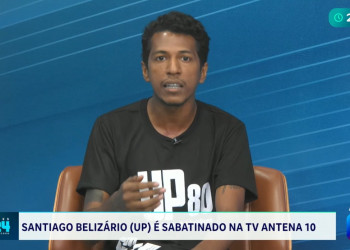 Estatização do transporte e gestores obrigados a usar o SUS e a educação pública: veja como foi a sabatina de Santiago Belizário na TV Antena 10