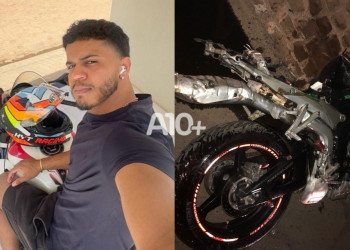 Filho de empresário morre após colidir motocicleta contra caminhonete no Piauí; vídeo mostra acidente